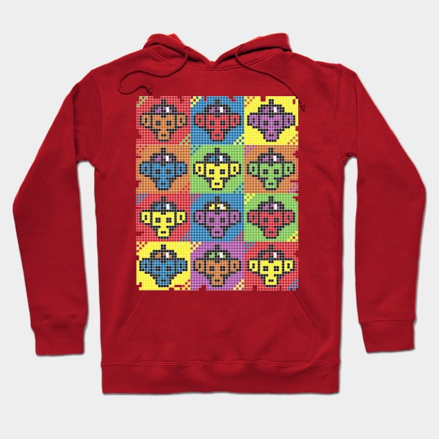 Monkey Blista Pattern Mosaic Hoodie by chachipe